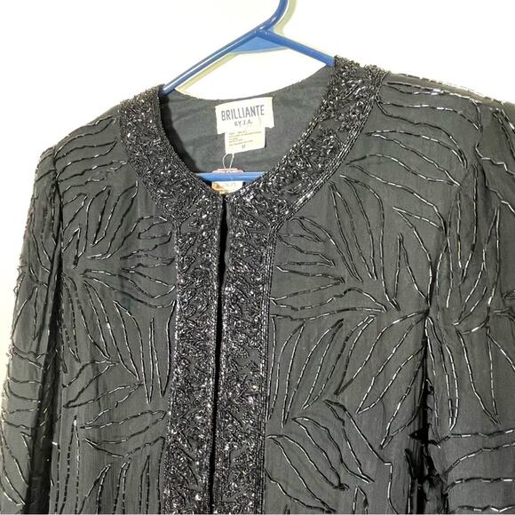 Vintage Brilliante by J.A. Silk Beaded Jacket Deadstock Size Medium - Picture 4 of 7